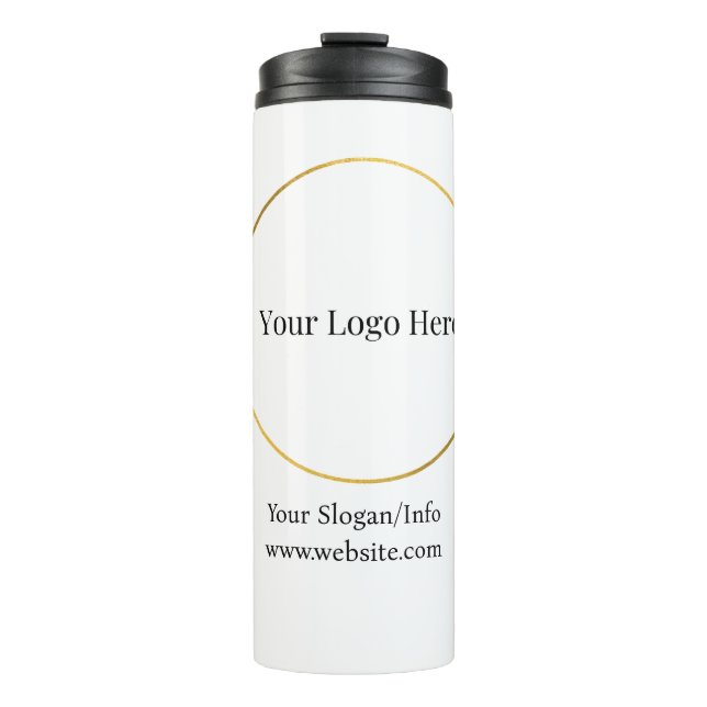 Firmenlogo Elegantes Geschäftsmodell Thermosbecher (Vorderseite)