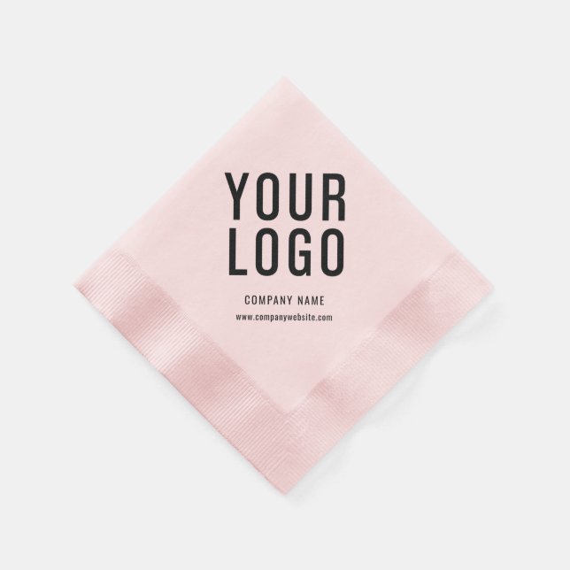 Firmenlogo - Event Minimalistisch Pink Serviette (Ecke)