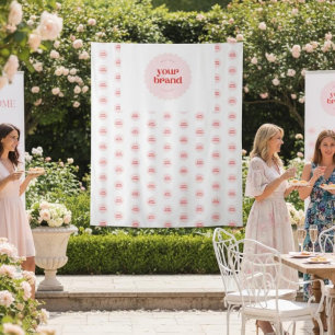 Firmenlogo Event Step & Repeat Hintergrund Wandteppich