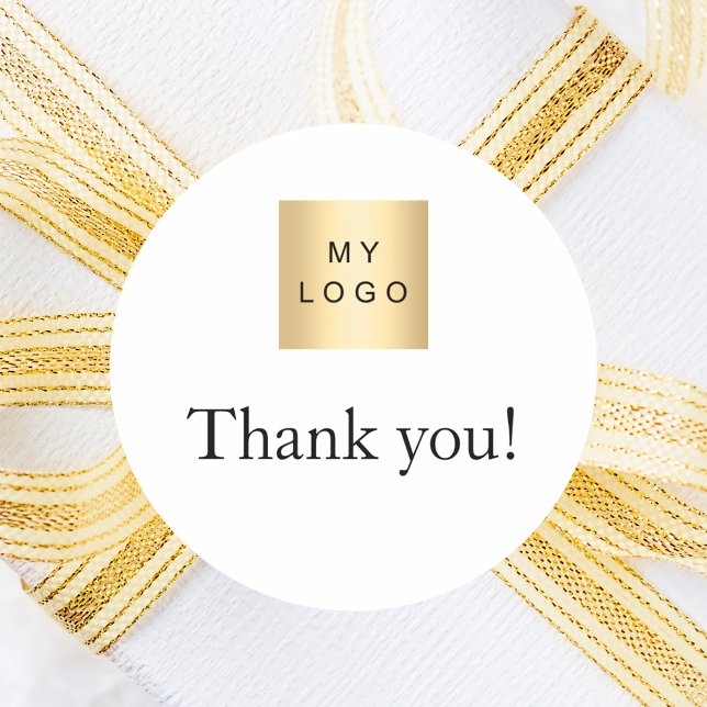 Firmenlogo - Farbe danke Runder Aufkleber (Von Creator hochgeladen)