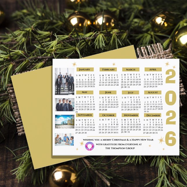 Firmenlogo Feiertagspostkarte (Corporate Business Seasonal Greeting Company Logo Holiday Postcard)