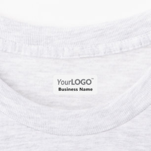 Firmenlogo Firmenname Branding Weiße Kleidung Etiketten