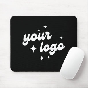 Firmenlogo Firmenname Einfach Schwarz & Weiß  Mousepad