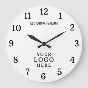 Firmenlogo Firmenname Firmenmarke Promo Große Wanduhr
