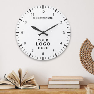 Firmenlogo Firmenname Markenwerbung Große Wanduhr