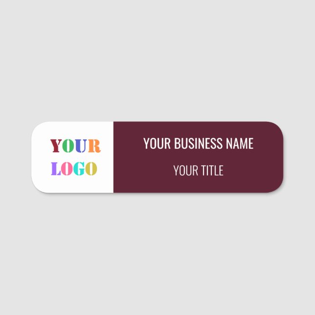 Firmenlogo Firmenname Markieren Ihre Farben Namensschild (Vorderseite)
