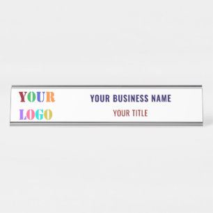 Firmenlogo Firmenname Personalisierte Vorlage Schreibtischnamensplakette
