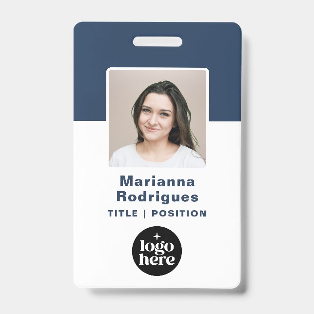 Firmenlogo Foto Benutzerdefinierte Mitarbeiter-ID Ausweis (Vorderseite)