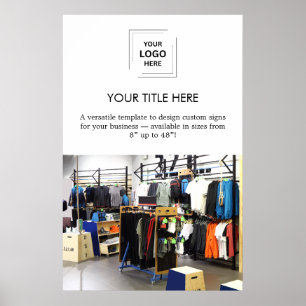 Firmenlogo Foto Modern Minimalistisch Weiß Poster