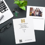 Firmenlogo Foto qr Code Flyer<br><div class="desc">Weißer Hintergrund. Personalisieren und fügen Sie Ihr Firmenlogo, Ihren Namen, Ihre Adresse, Ihren Text, Ihren eigenen QR-Code. Zurück: Fügen Sie ein Foto und mehr Text hinzu.</div>