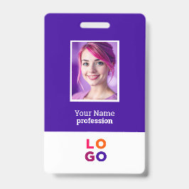 Firmenlogo, Foto, Qr-Code, Name-ID Ausweis