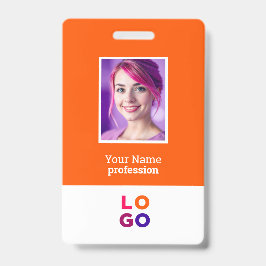 Firmenlogo, Foto, Qr-Code, Name-ID Ausweis