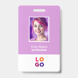 Firmenlogo, Foto, Qr-Code, Name-ID Ausweis