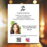 Firmenlogo Foto qr Codeinstagramm weiß Flyer<br><div class="desc">Personalisieren Sie Ihr Firmenlogo,  Ihren Namen,  Ihre Adresse,  Ihren Text,  Ihr Foto,  Ihren eigenen QR-Code und fügen Sie ihn Ihrem Instragentenkonto hinzu. Weißer Hintergrund,  schwarzer Text.</div>
