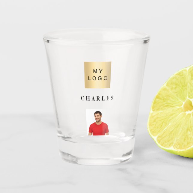 Firmenlogo Foto Schnapsglas (Vorderseite)