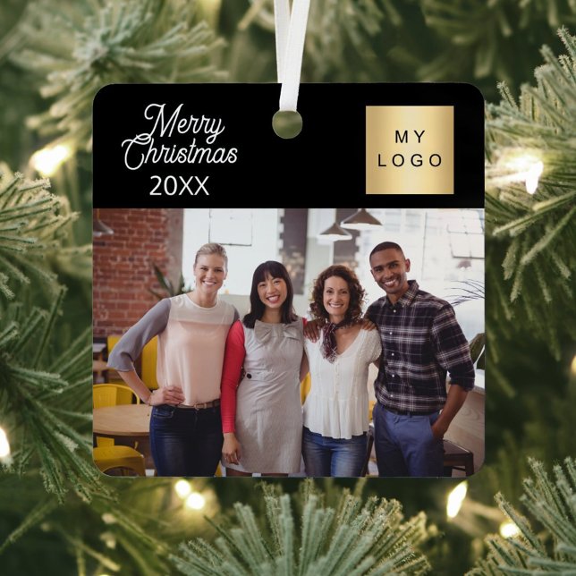Firmenlogo Foto Schwarz Weihnachten Ornament Aus Metall (Von Creator hochgeladen)
