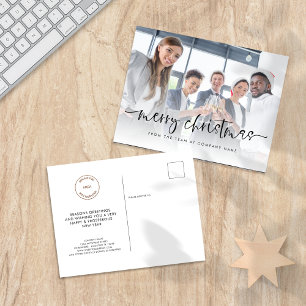 Firmenlogo Foto verschönern Weihnachtsschrift Postkarte