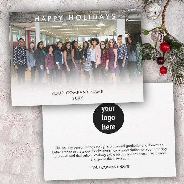 Firmenlogo Foto Weihnachtskarte (Corporate Business Logo Photo Christmas Card)
