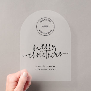 Firmenlogo Frohe Weihnachten Acryl-Grüße Acryleinladungen