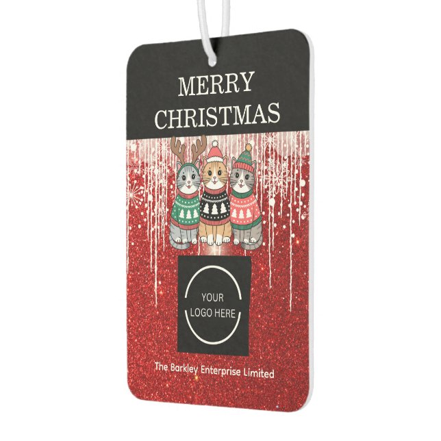 Firmenlogo Frohe Weihnachten Autolufterfrischer (Links)