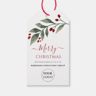 Firmenlogo Frohe Weihnachtsfirma feierlich Geschenkanhänger