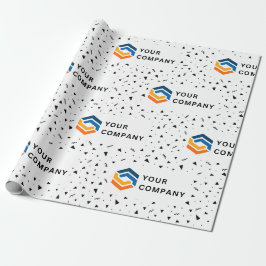 Firmenlogo für kundenspezifische Geschenke weiß Geschenkpapier