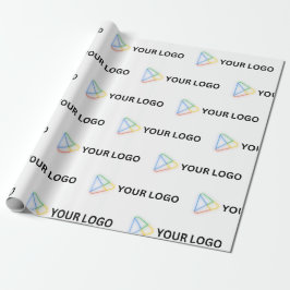 Firmenlogo für kundenspezifische Geschenke weiß Geschenkpapier