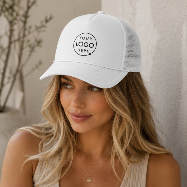Firmenlogo für Mitarbeiter Truckerkappe (Easily upload your logo for a custom design unisex hat, available in a range of styles.)