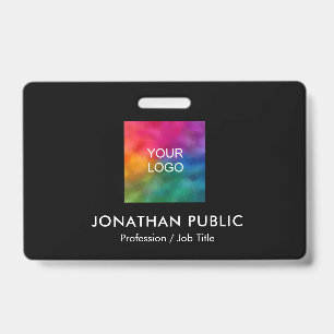 Firmenlogo für Mitarbeiterfotos modern elegant ID Ausweis