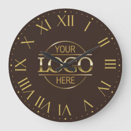 Firmenlogo für moderne Braun-Firmenlogo Große Wanduhr