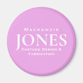 Firmenlogo für persönliche Namen Modernes Rosa Magnet