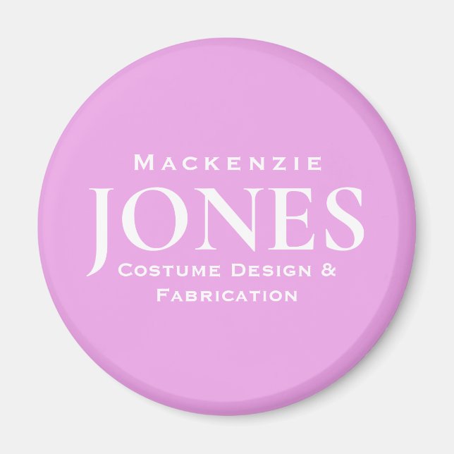 Firmenlogo für persönliche Namen Modernes Rosa Magnet (Vorne)