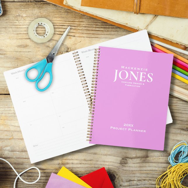 Firmenlogo für persönliche Namen Modernes Rosa Planer (Von Creator hochgeladen)