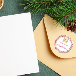 Firmenlogo für weiße Glitzer Runder Aufkleber