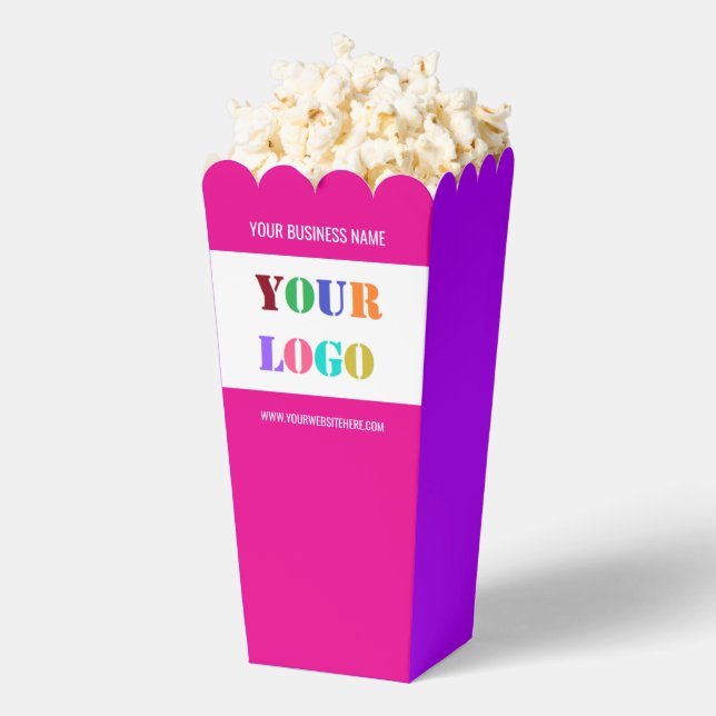 Firmenlogo Geschäft Popcorn-Box Beispiel Geschenkschachtel (Geplatzt)