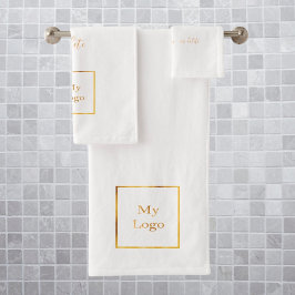 Firmenlogo, geschäftliche Markenfarbe Badhandtuch Set