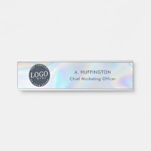 Firmenlogo Geschäftsbereich Holografie Mitarbeiter Türschild