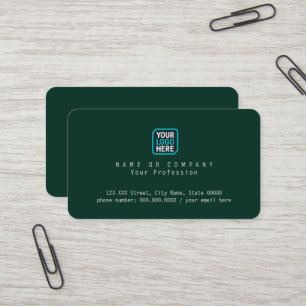 Firmenlogo Geschäfttsname tiefgrün Visitenkarte