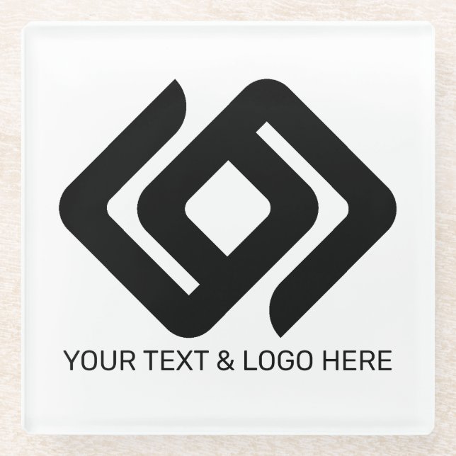 Firmenlogo Glasuntersetzer (Vorderseite)