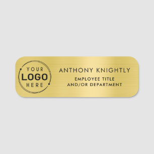 Firmenlogo Gold Faux Metallic Gold Kunststoff Namensschild