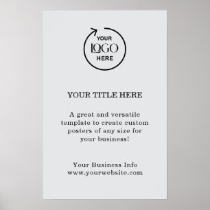 Firmenlogo   Grau Minimalistisch Modern Einfach Poster
