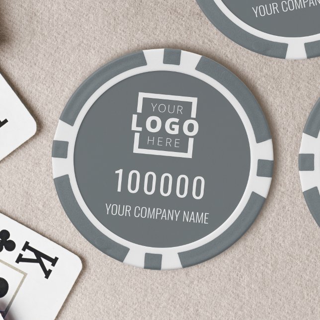 Firmenlogo grau pokerchips (Von Creator hochgeladen)