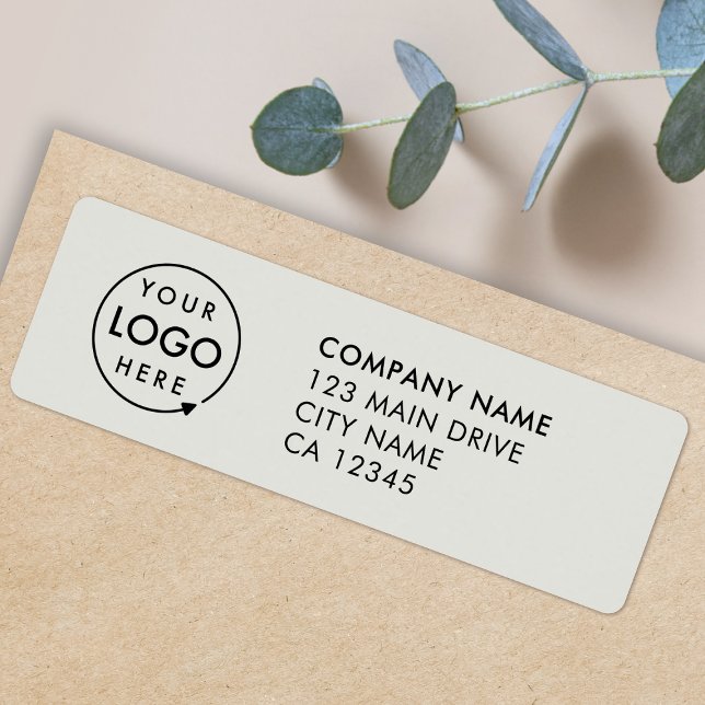 Firmenlogo | Gray Neutral Moderne Rücksendeadresse (Modern gray return address labels for your business - simple, professional & easy to customize)