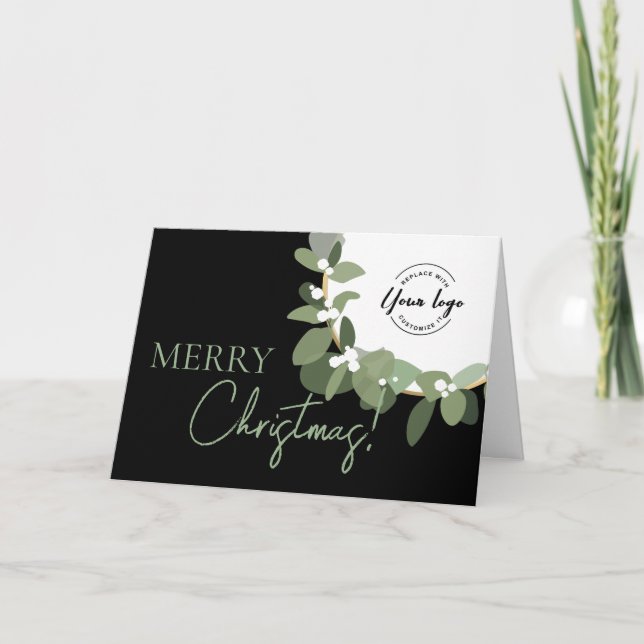 Firmenlogo Green black Custom Frohe Weihnachten (Vorderseite)