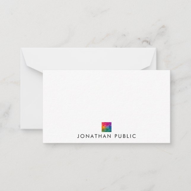 Firmenlogo hier Ihr Name Mitteilungskarte (Vorderseite)