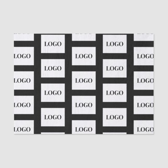 Firmenlogo in Schwarz Seidenpapier (Vorderseite)