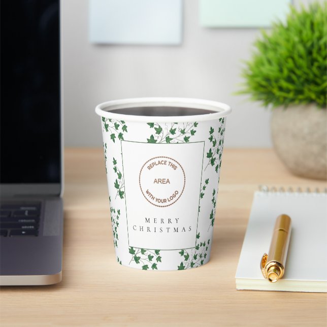 Firmenlogo Ivy Frohe Weihnachten Pappbecher (InSitu)