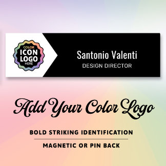 Firmenlogo Klassisch Schwarz Weiß Chevron Geschäft Namensschild