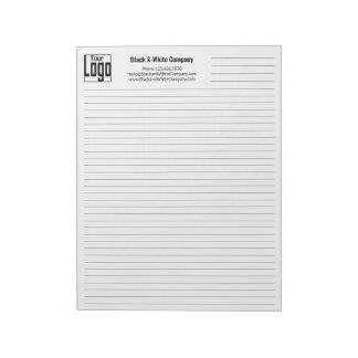 Firmenlogo Kontakt Schwarze Linie College Regel Notizblock