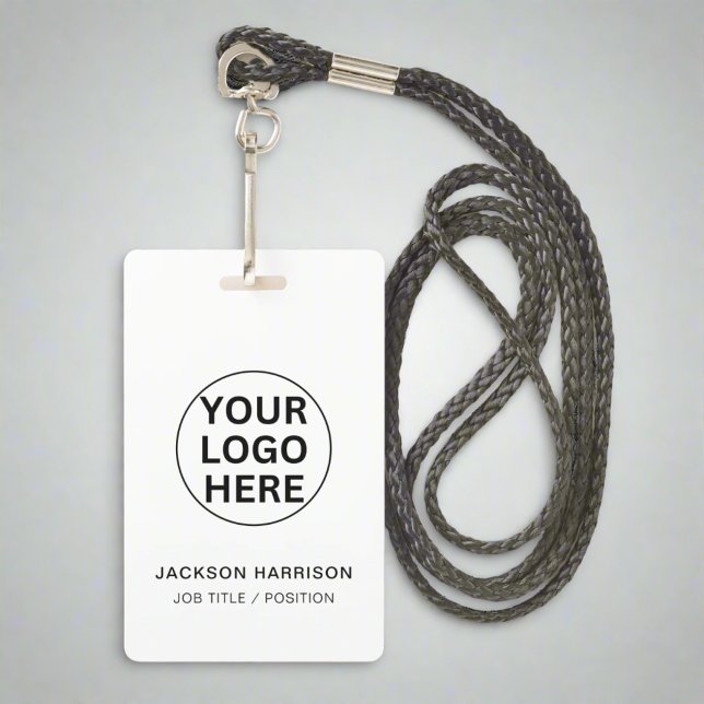 Firmenlogo l Mitarbeiterkennung Schwarz & Weiß Ausweis (Von Creator hochgeladen)